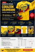 Camiseta "Corazón Colombiano"