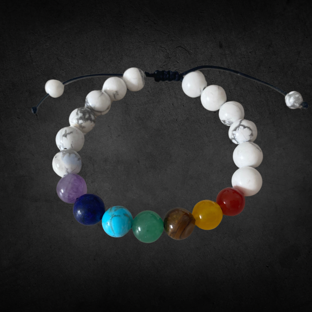 Pulsera 7 Chakras con Blanco