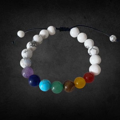 Pulsera 7 Chakras con Blanco