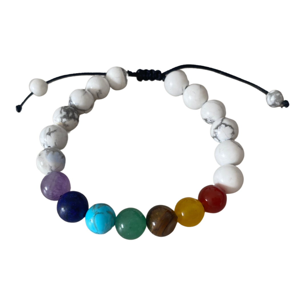 Pulsera 7 Chakras con Blanco