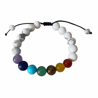 Pulsera 7 Chakras con Blanco