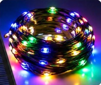 Luces Navidad Panel Solar 20 m